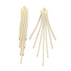 Brass Chain Tassel Big Pendants LS-KK-N231-110G-NF-1