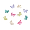 50Pcs 5 Colors Two Tone Transparent Spray Painted Glass Beads GLAA-FP0001-30-1