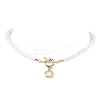 Shell Pearl Beaded Necklaces for Women NJEW-JN04832-4