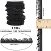 1 Roll 2-Layer Nylon Pleated Elastic Lace Trim OCOR-GF0003-73B-2