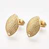 PVD Vacuum Plating 304 Stainless Steel Stud Earring Findings STAS-S079-70A-2