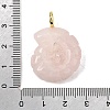 Natural Rose Quartz Carved Pendants G-C282-01K-3