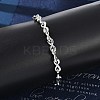 304 Stainless Steel Infinity Link Chain Bracelets for Women Men BJEW-F488-53A-P-3