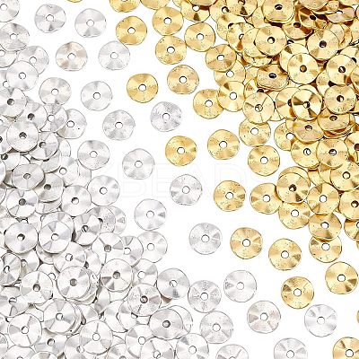300Pcs 2 Colors Tibetan Style Alloy Wavy Spacer Beads FIND-UN0001-29-1