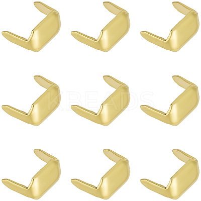 180Pcs Rectangle Brass Belt Loop Fastener KK-CY0001-12G-1
