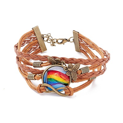 Rainbow Pride Bracelet LS-BJEW-F426-01C-1