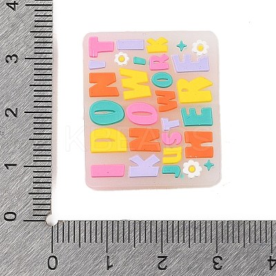 Rectangle Food Grade Eco-Friendly Silicone Focal Beads SIL-C006-01A-1