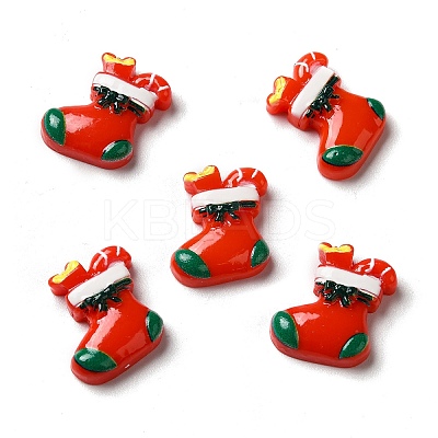 Christmas Opaque Resin Cabochons RESI-K019-31-1