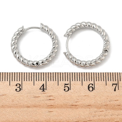 Brass Hoop Earrings EJEW-D320-22P-1