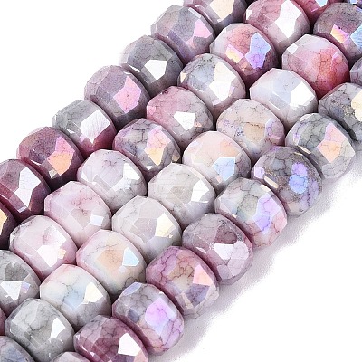 Anti-Tarnish Electroplate Glass Beads Strands GLAA-T025-10mm-11K-1