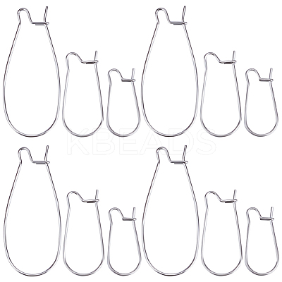 150Pcs 3 Size 304 Stainless Steel Hoop Earrings Findings STAS-CN0001-46-1