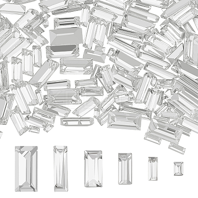 180Pcs 6 Style Glass Rhinestone Cabochons GLAA-FG0001-13-1