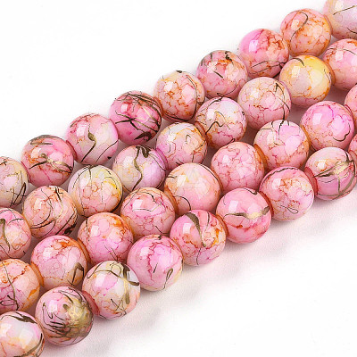 Baking Paint Glass Beads X1-DGLA-N003-10mm-B02-1