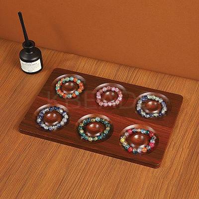 6-Slot Wood Bracelet Design Board WD-CBA482F-04B-1