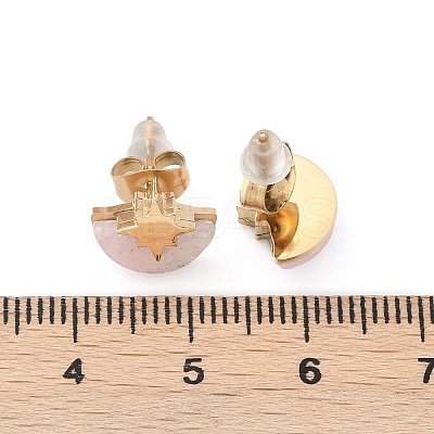 304 Stainless Steel Stud Earrings EJEW-Z089-37C-G-1