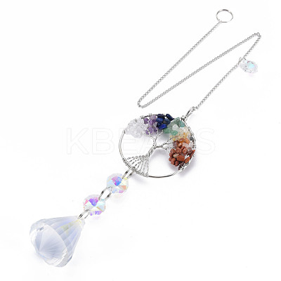 Natural Mixed Gemstone Big Pendants G-N333-009D-1