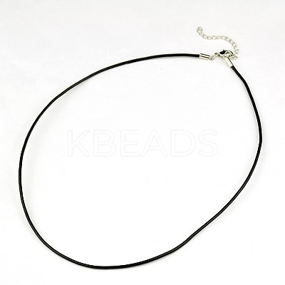 Leather Cord Necklace Making NJEW-A280-2.0mm-01-1