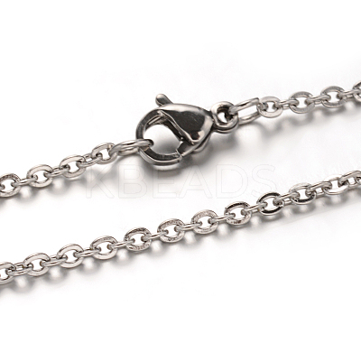 Tarnish Resistant 304 Stainless Steel Cable Chain Necklaces NJEW-M151-24P-1