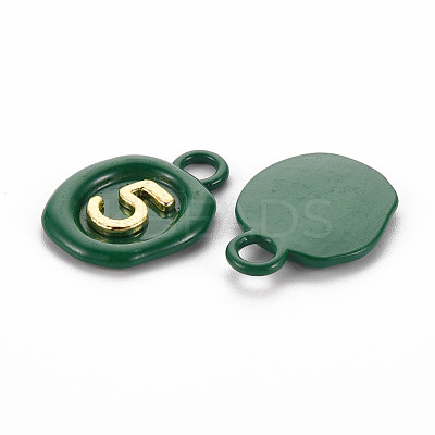 Spray Painted Alloy Pendants PALLOY-Q433-035A-RS-1