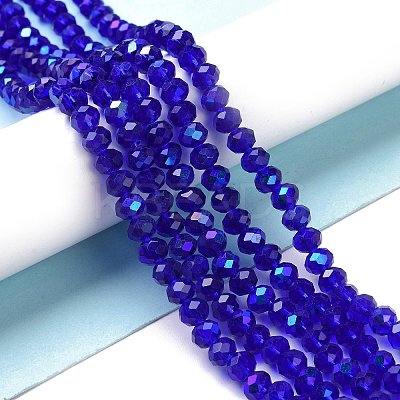 Electroplate Glass Beads Strands EGLA-A034-T4mm-L16-1