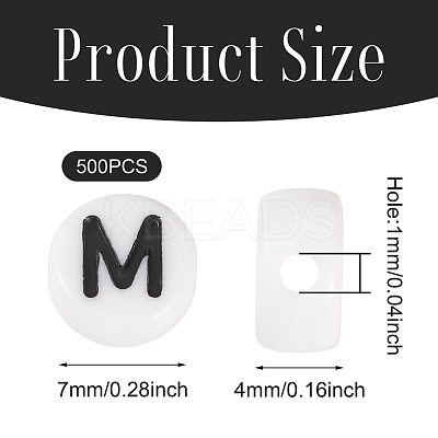 500Pcs Acrylic Beads SACR-TA0001-55M-1