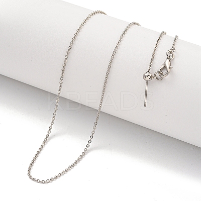 Brass Cable Chain Necklaces for Women NJEW-G084-10P-1