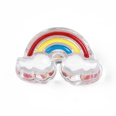 Transparent Acrylic Enamel Beads OACR-N130-026-1