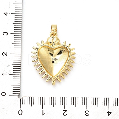 Brass Micro Pave Cubic Zirconia Pendants KK-M314-09G-02-1