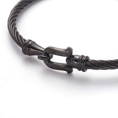 304 Stainless Steel Bangles BJEW-L642-20B-1