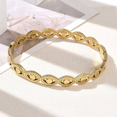 304 Stainless Steel Hinged Cuff Bangles SA-CBAB92B-10G-1
