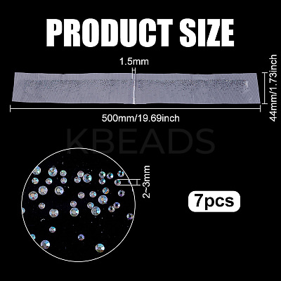 7Pcs Glass Hotfix Rhinestone DIY-FG0001-42B-1