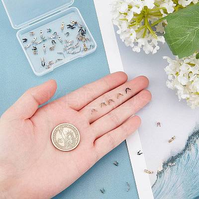 60pcs 5 style Ion Plating(IP) 304 Stainless Steel Bead Tips STAS-UN0028-36-1