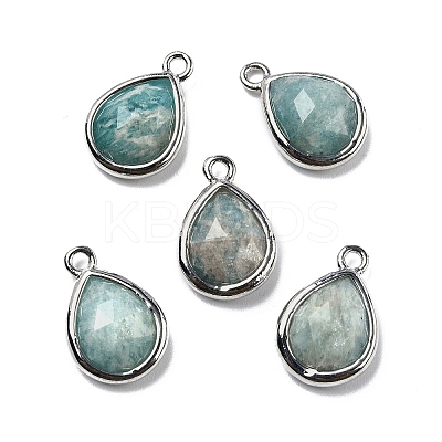 Natural Amazonite Faceted Pendants G-U019-05P-02-1