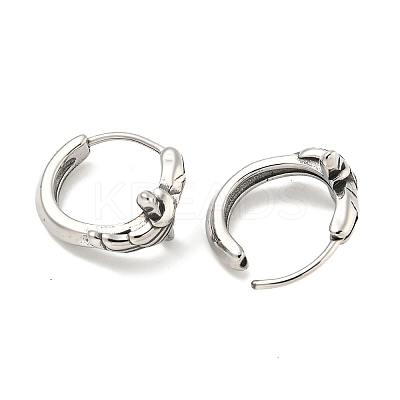 316 Surgical Stainless Steel Hoop Earrings EJEW-D096-13C-AS-1