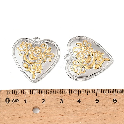 304 Stainless Steel Pendants STAS-T068-58GP-1