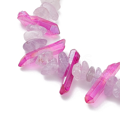 Natural Amethyst Chips Beaded Stretch Bracelets BJEW-TA00494-04-1