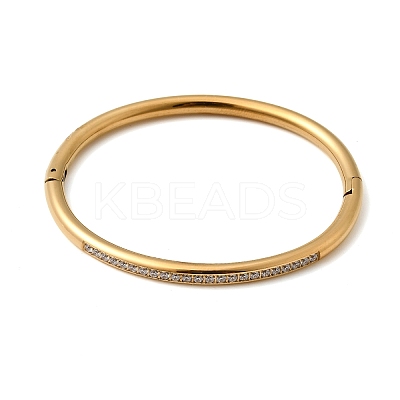 304 Stainless Steel & Cubic Zirconia Hinged Bangles BJEW-H644-07G-1