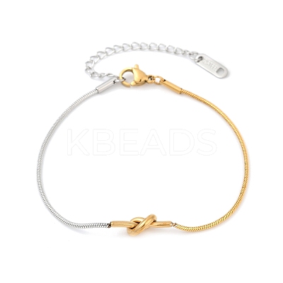 304 Stainless Steel Snake Chain Bracelets for Women LS-BJEW-Z106-05GP-1