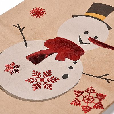 Christmas Theme Hot Stamping Rectangle Paper Bags LS-CARB-F011-02E-1