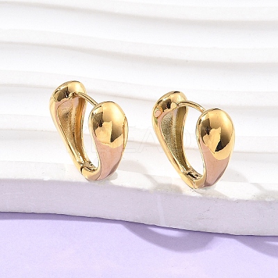 304 Stainless Steel Teardrop Hoop Earrings for Women EJEW-U060-01D-G-1