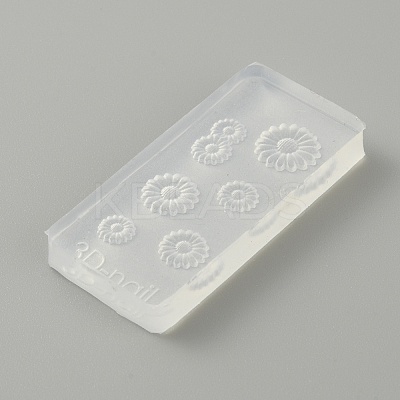 DIY Sunflower Shape 3D Nail Art Ornament Silicone Molds DIY-TAC0021-12G-1