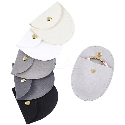 6Pcs 6 Colors Microfiber Jewelry Storage Bags ABAG-PH0001-40B-1
