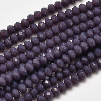 Faceted Rondelle Glass Beads Strands EGLA-J134-3x2mm-A04-1