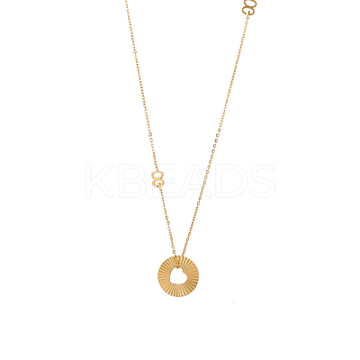 304 Stainless Steel Pendant Necklaces STAS-OY009-40G-1
