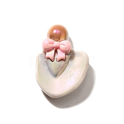 Electroplate UV Plating Opaque Bowknot Theme Resin Cabochons LS-CRES-U004-02E-1