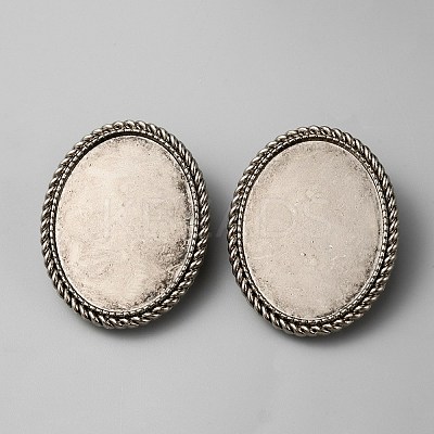 Zinc Alloy Bolo Tie Slides Clasp Cabochon Settings FIND-WH0111-382A-1