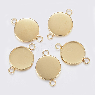 304 Stainless Steel Cabochon Connector Settings STAS-F160-47G-06-1