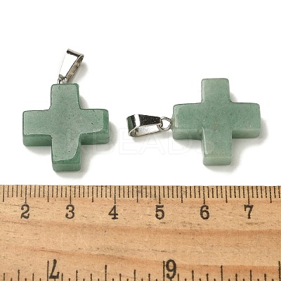 Natural Green Aventurine Pendants G-Z067-06P-05-1