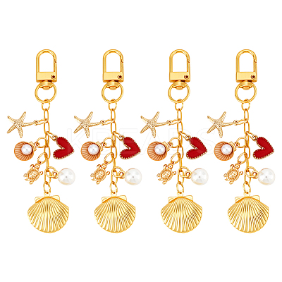 4Pcs Alloy Enamel Pendants KEYC-PH01587-1