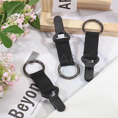 Polyester Plastic Braided Band Hat Clips DIY-WH0899-316-1